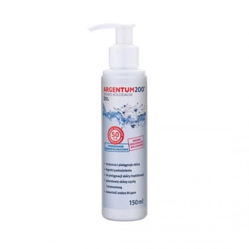 Miniaturka artykułu - AURA HERBALS Argentum200 Srebro Koloidalne 50 ppm Żel do twarzy i rąk, 150 ml