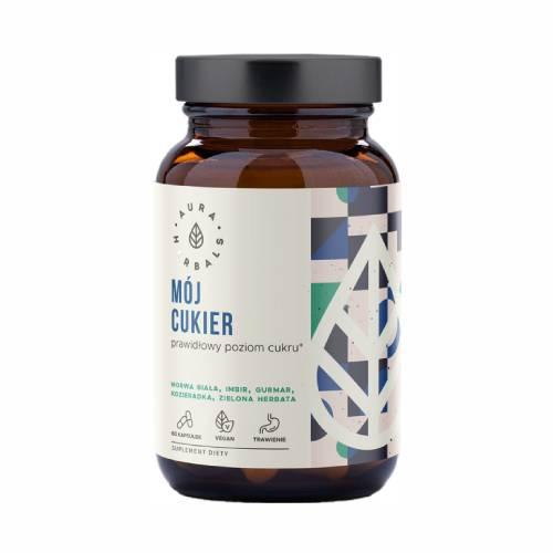 Miniaturka artykułu - AURA HERBALS M&oacute;j cukier, 60 kaps.