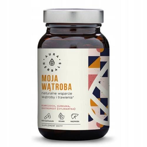 Miniaturka artykułu - AURA HERBALS Moja Wątroba - karczoch, ostropest, 60 kapsułek