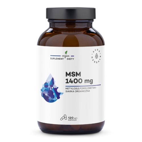 Miniaturka artykułu - Aura Herbals MSM 1400 mg siarka organiczna, 120 kaps.