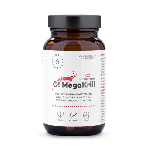 Miniaturka artykułu - AURA HERBALS O! MegaKrill 1180mg, 60szt.