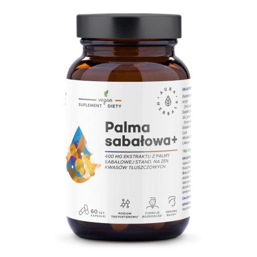 Miniaturka artykułu - Aura Herbals Palma sabałowa 400 mg, 60 kaps.