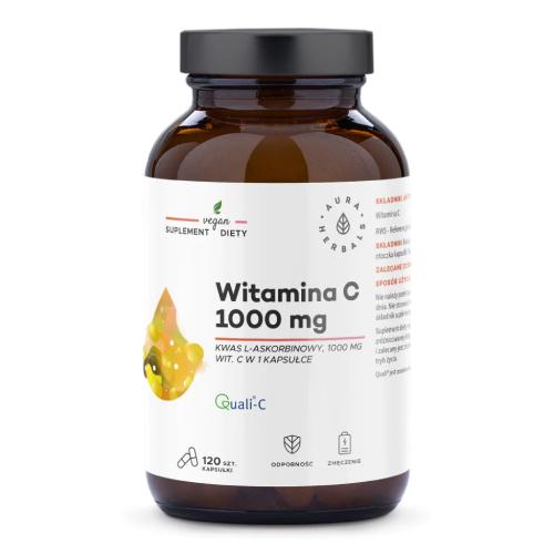 Miniaturka artykułu - AURA HERBALS Witamina C 1000mg, 120 kaps.