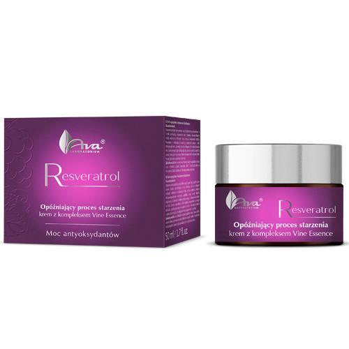 Miniaturka artykułu - AVA RESVERATROL Op&oacute;źniający proces starzenia Krem z kompleksem Vine Essence, 50ml KR&Oacute;TKADATA 31.10.2026