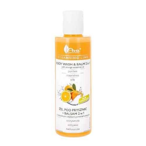 Miniaturka artykułu - AVA Żel pod prysznic z balsamem 2w1 pomarańcza, 200 ml