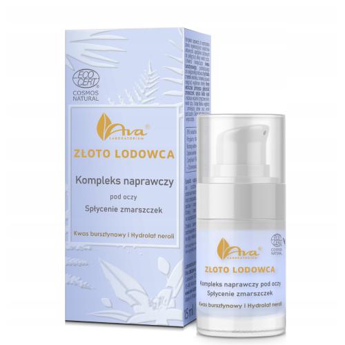 Miniaturka artykułu - AVA ZŁOTO LODOWCA Kompleks naprawczy pod oczy, 15ml