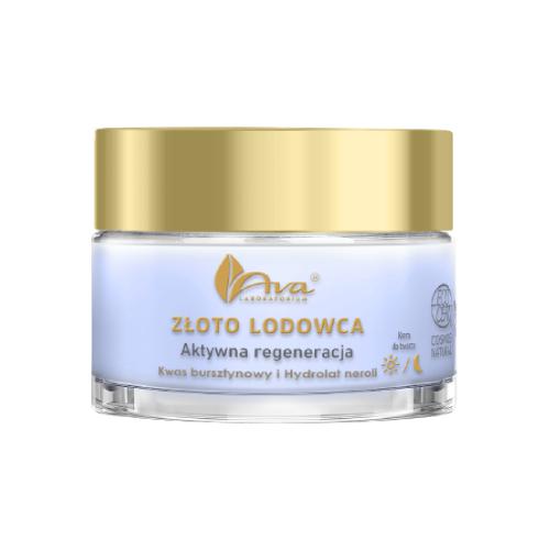 Miniaturka artykułu - AVA ZŁOTO LODOWCA Krem do twarzy na dzień i na noc  Aktywna regeneracja, 50ml