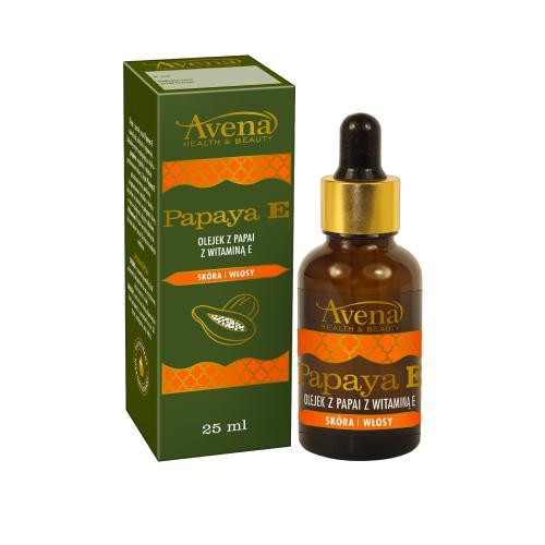 Miniaturka artykułu - AVENA Health & Beauty Olejek Papaya E, 25ml  KR&Oacute;TKA DATA 30.09.2026