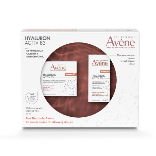 Miniaturka artykułu - AVENE HYALURON ACTIV B3 Zestaw Multiintensywny krem na noc, 40ml + Skoncentrowane serum wypełniające, 30ml