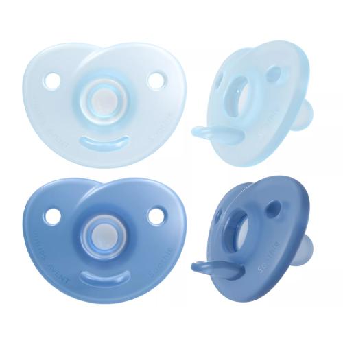 Miniaturka artykułu - AVENT Smoczek uspokajający Soothie Boy 0-6m SCF099/21, 2szt.