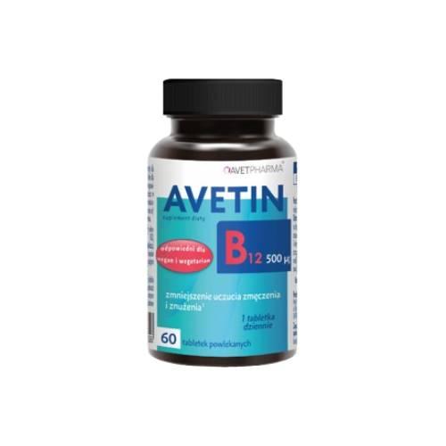 Miniaturka artykułu - AVETIN B12 500mcg, 60 tabletek