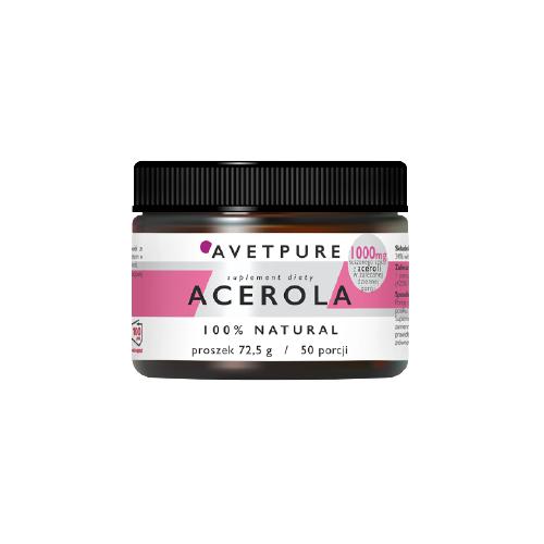 Miniaturka artykułu - AVETPURE Acerola proszek, 72,5 g