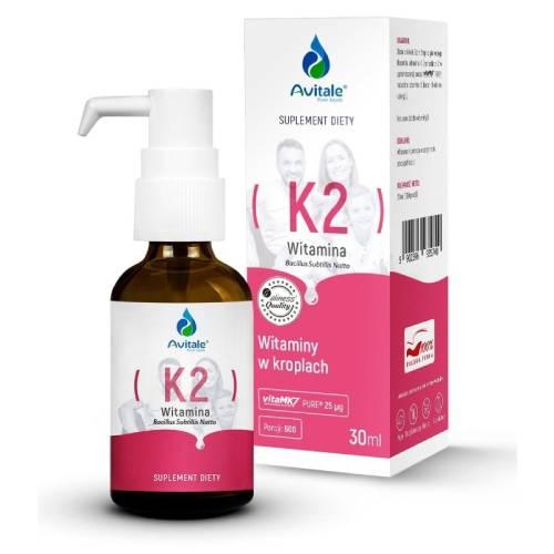 Miniaturka artykułu - Avitale Krople Witamina K2 25 &micro;g, 30 ml