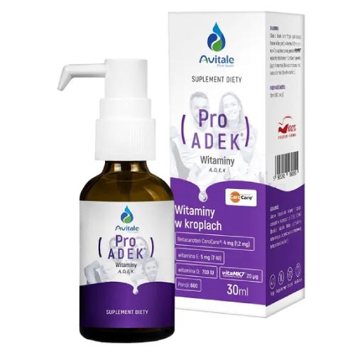 Miniaturka artykułu - Avitale Pro ADEK Witaminy w kroplach - 30 ml