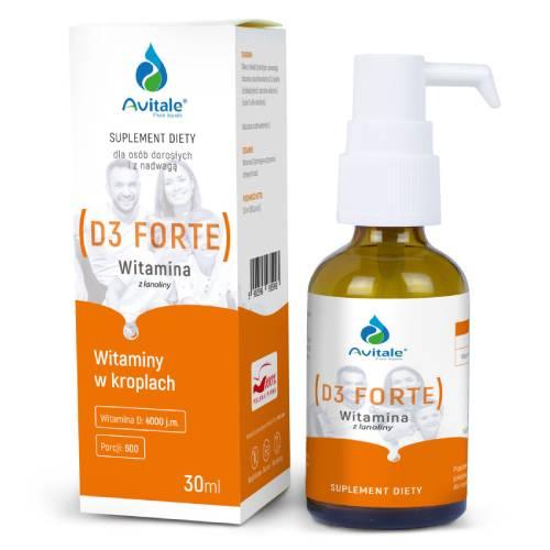 Miniaturka artykułu - Avitale D3 Forte 4000 IU, 30 ml