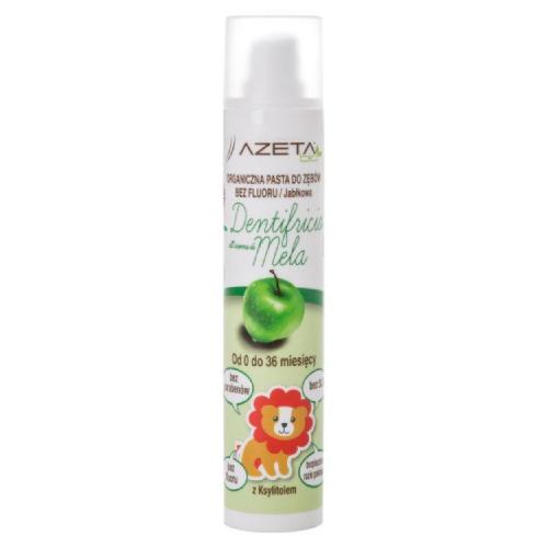 Miniaturka artykułu - AZETA BIO Organiczna pasta do zęb&oacute;w jabłkowa, 50ml USZKODZONE / BRAK KORKA PLASTIKOWEGO