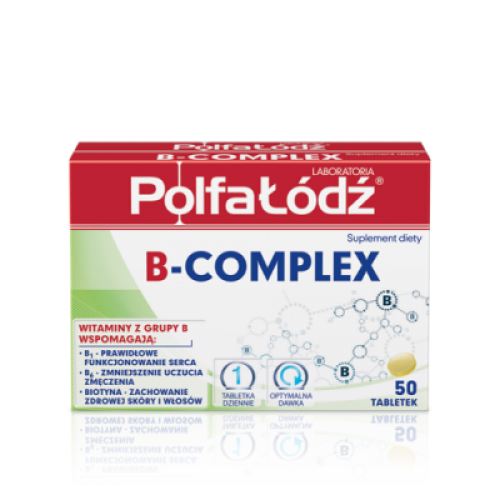 Miniaturka artykułu - B-COMPLEX  - 50 tabletek Laboratoria Polfa Ł&oacute;dź USZKODZONE OPAKOWANIE