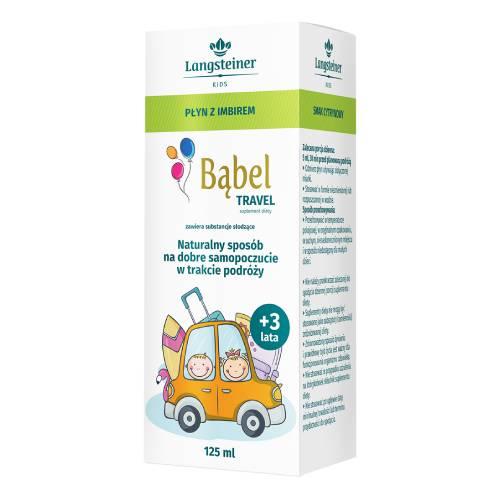 Miniaturka artykułu - Bąbel Travel Płyn z imbirem dla dzieci o smaku cytrynowym, 125 ml
