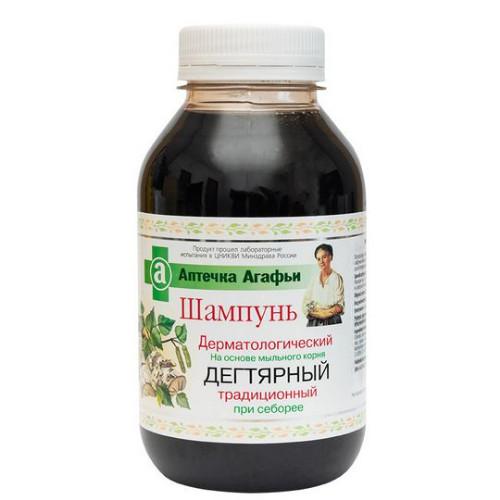 Miniaturka artykułu - Babuszka Agafia Szampon do włos&oacute;w przeciwłupieżowy dziegciowy, 300ml
