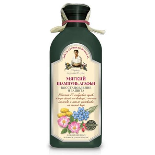 Miniaturka artykułu - BABUSZKA AGAFIA Szampon ziołowy do włos&oacute;w farbowanych, 350ml 