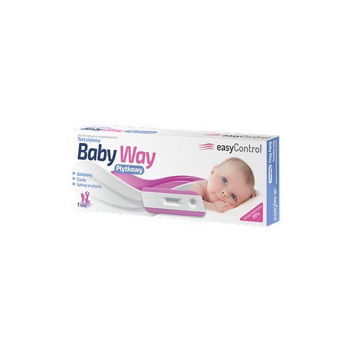 Miniaturka artykułu - BABY WAY test ciążowy płytkowy, 1szt. KR&Oacute;TKA DATA 18.09.2026
