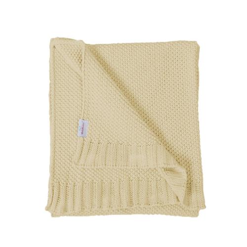 Miniaturka artykułu - BabyMatex Kocyk TULLY z bawełny, beżowy (75x100cm)
