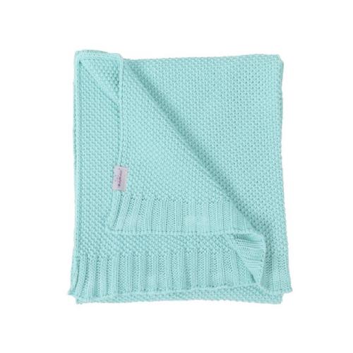 Miniaturka artykułu - BabyMatex Kocyk TULLY z bawełny, miętowy (75x100cm)