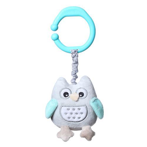 Miniaturka artykułu - BABYONO 442 Zabawka OWL SOFIA szaro- miętowa, 1szt.