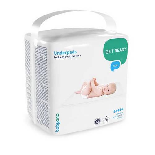 Miniaturka artykułu - BABYONO 598 Podkłady do przewijania 40x60cm, 20szt.
