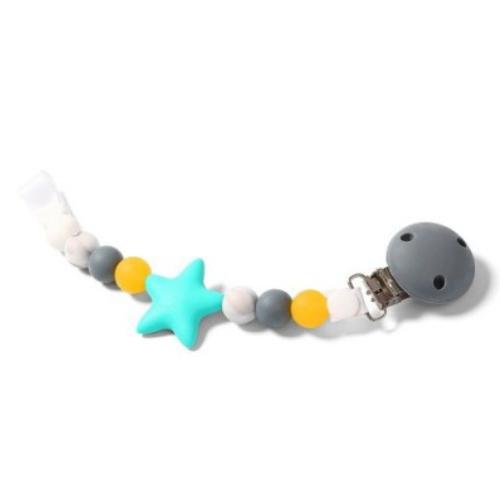 Miniaturka artykułu - BABYONO 719/02 Zawieszka do smoczka silikonowa