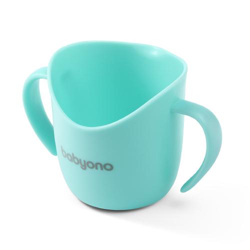 Miniaturka artykułu - BABYONO Ergonomiczny kubek treningowy Flow 120 ml 1463/06 miętowy, 1 szt.