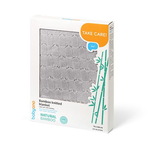 Miniaturka artykułu - BabyOno kocyk dzianinowy bambusowy 1479/02
