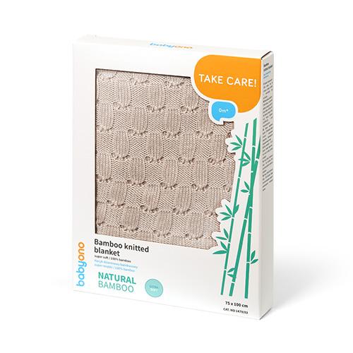 Miniaturka artykułu - BabyOno kocyk dzianinowy bambusowy 1479/03