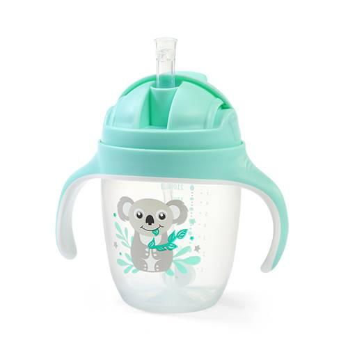 Miniaturka artykułu - BabyOno Kubek niekapek z obciążoną słomką miętowy - koala, 240ml 1464/03