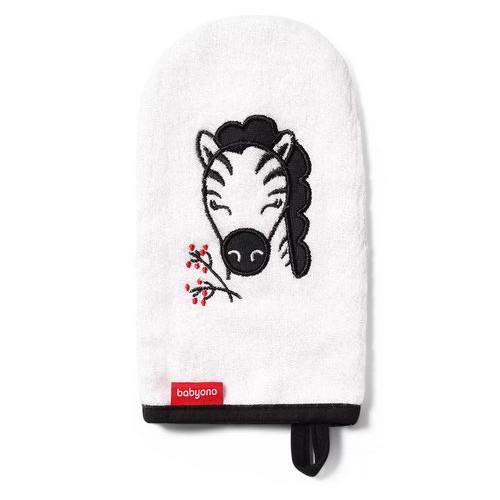 Miniaturka artykułu - BABYONO Myjka do kąpieli bambusowa Zebra, 1szt.