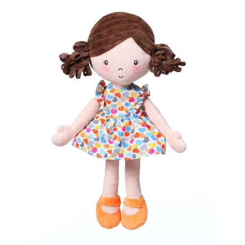 Miniaturka artykułu - BABYONO Przytulanka dla niemowląt LENA DOLL MY BEST FRIEND orange, 1szt.