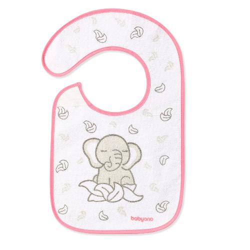 Miniaturka artykułu - BABYONO Śliniak frotte 23x37 cm Słoń 6m+ 832