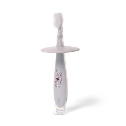 Miniaturka artykułu - BABYONO Szczoteczka do zęb&oacute;w szary 12m+