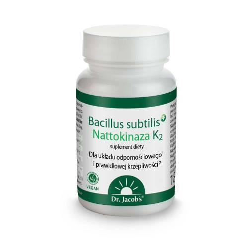 Miniaturka artykułu - Dr. Jacob's Bacillus subtilis+ Nattokinaza K2, 60 kaps.