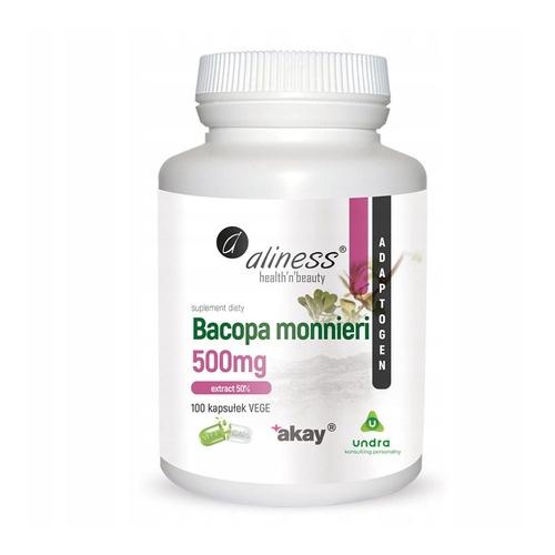 Bacopa monnieri extract 50%, 500mg, 100 kapsułek