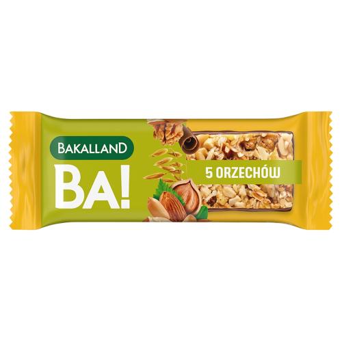 Miniaturka artykułu - BAKALLAND BA! Baton 5 orzech&oacute;w, 40g