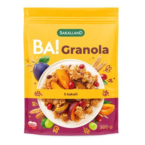 Miniaturka artykułu - BAKALLAND BA! Granola 5 bakalii, 300g KRÓTKA DATA 31.07.2025