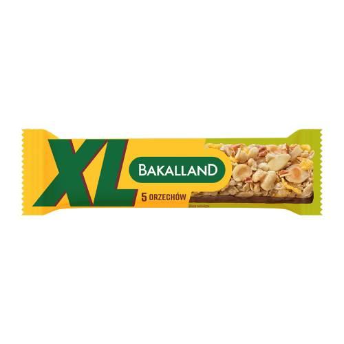 Miniaturka artykułu - Bakalland Baton zbożowy XL 5 orzech&oacute;w, 55 g