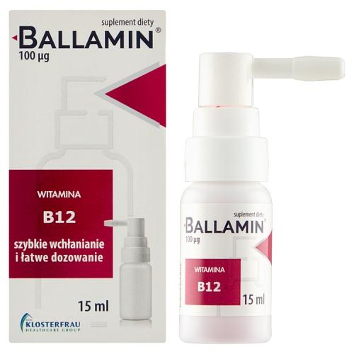 Miniaturka artykułu - Ballamin 100&micro;g aerozol doustny, 15ml 