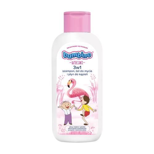 Miniaturka artykułu - Bambino Dzieciaki 3w1 Szampon żel pod prysznic i płyn do kąpieli Flaming, 400 ml