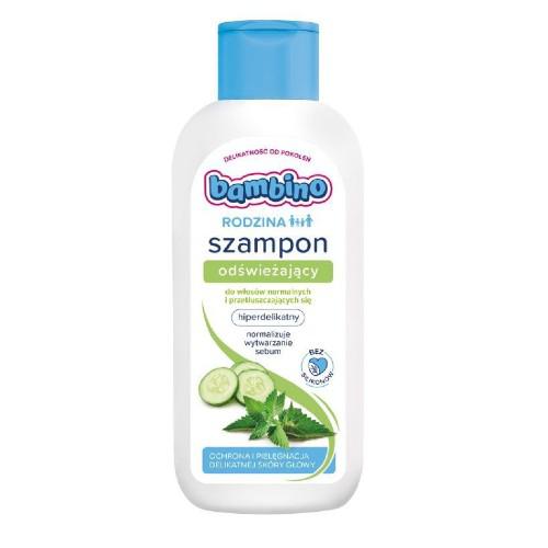 Miniaturka artykułu - BAMBINO Rodzina Szampon odświeżający do włos&oacute;w normalnych i przetłuszczających się, 400ml