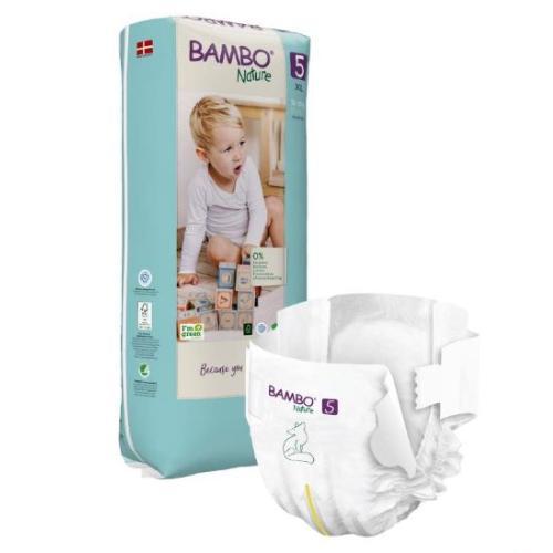 Miniaturka artykułu - BAMBO Nature 5 (XL 12-18kg) Pieluszki, 44 szt. USZKODZONE OPAKOWANIE FOLIOWE