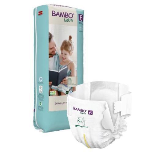 Miniaturka artykułu - BAMBO Nature 6 (XXL 16+kg) Pieluszki, 40 szt. USZKODZONE/FOLIOWE OPAKOWANIE