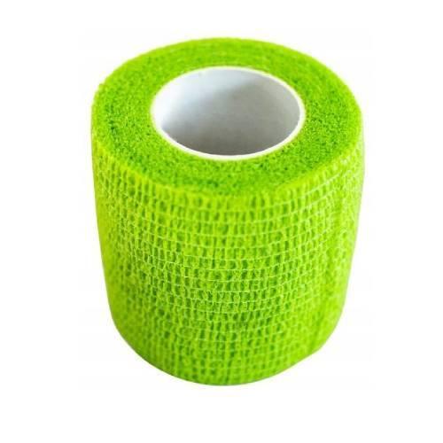 Miniaturka artykułu - Bandaż kohezyjny 4,5m x 5cm zielony, 1 sztuka USZKODZONE FOLIOWE OPAKOWANIE 