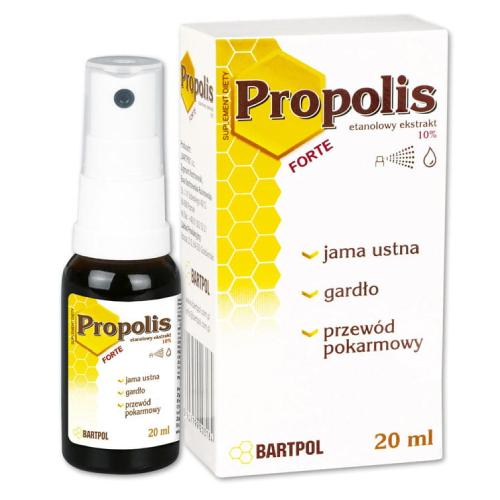Miniaturka artykułu - BARTPOL Propolis Forte etanolowy 10% ekstrakt, 20 ml